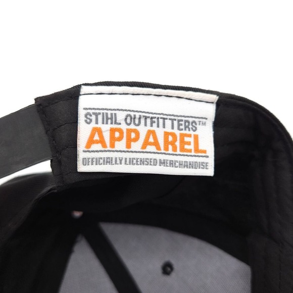 STIHL Outfitters Chainsaw Snapback Hat Baseball Cap Black Orange Adult Authentic - Picture 7 of 8